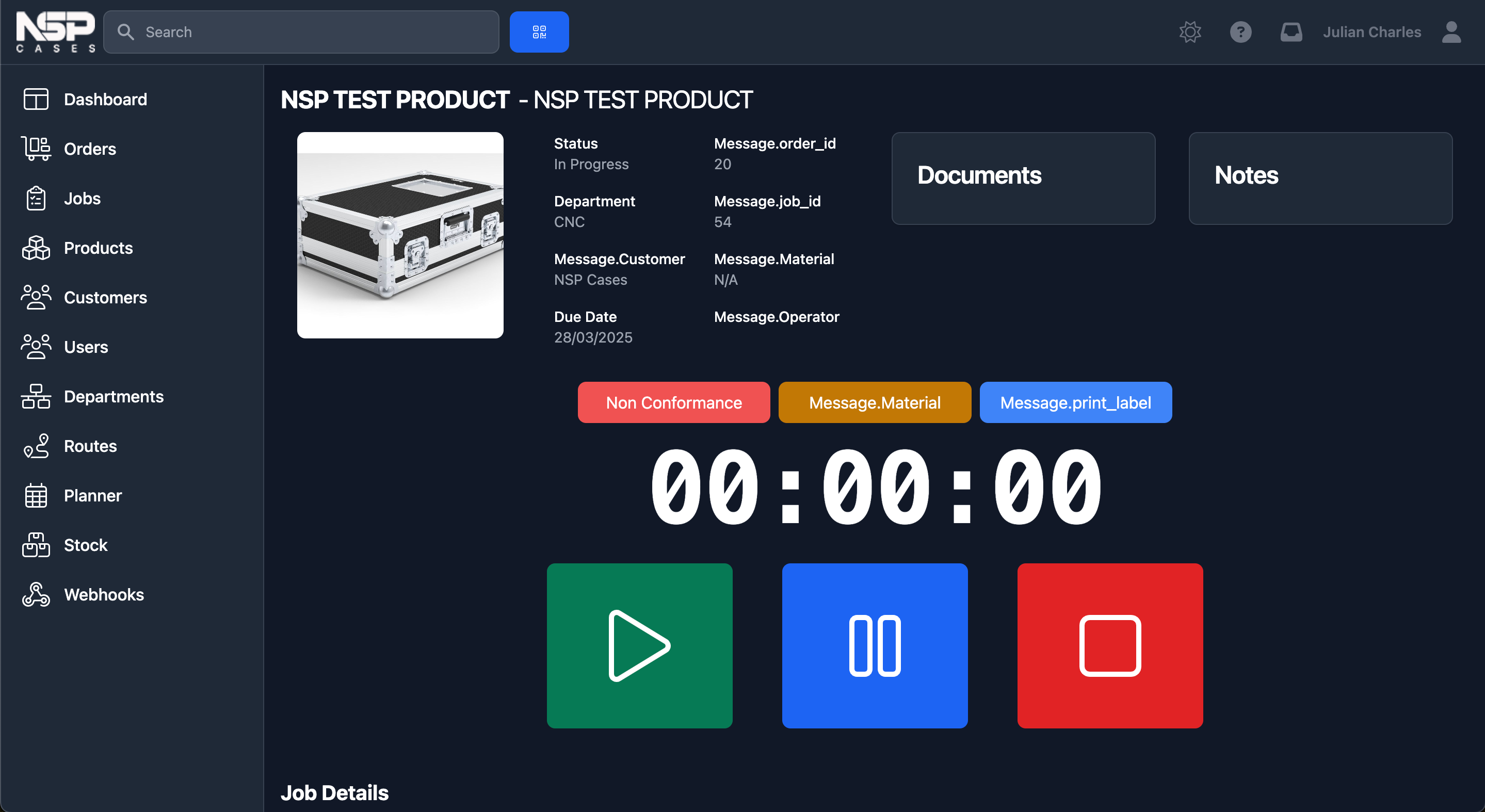 NSP Cases — CJS screenshot